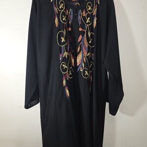 Elegant Black Embroidered Dress